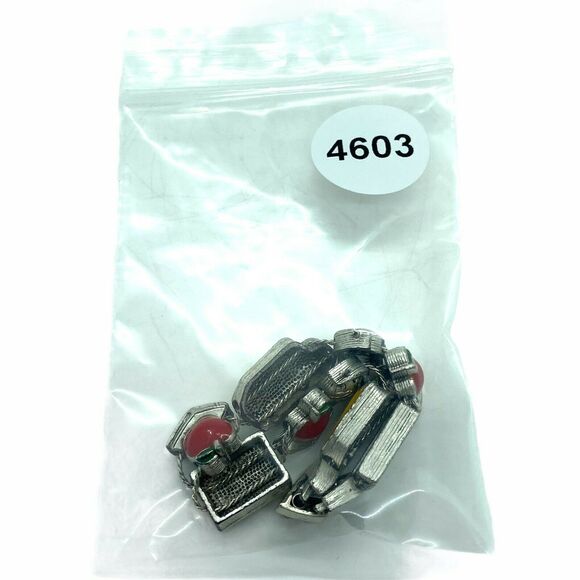 Vtg Teacher Enamel Fold Over Clasp Slide Bracelet - Picture 5 of 7